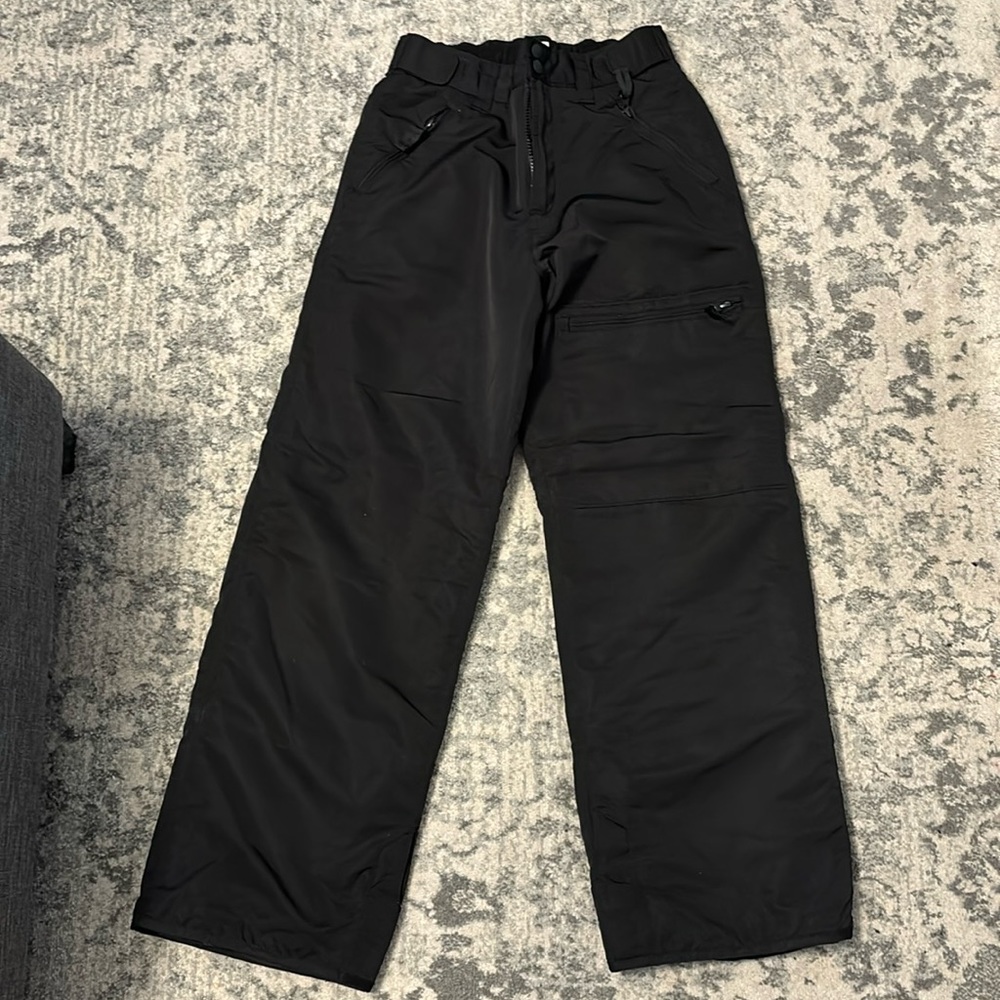 kids black ski pants